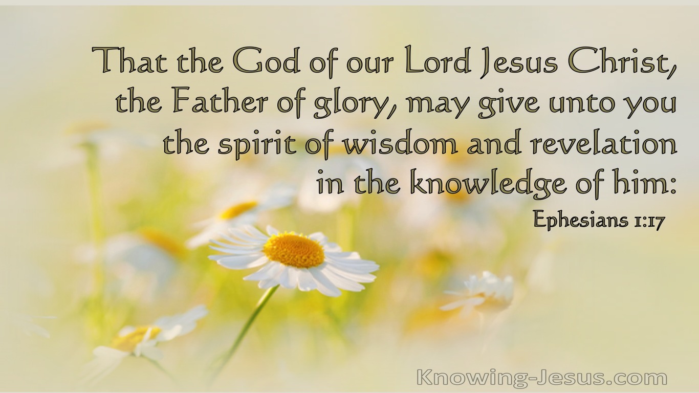 Ephesians 1:17 The God Of Our Lord Jesus Christ, The Father Of Glory (sage)